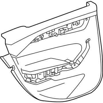 GM 84112763 Door Trim Panel, Black, Rear Driver Side 84112763 GM Door Trim Panel, Black, Rear Driver Side Illustration 1 of 1