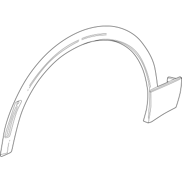 85626359 GM Wheel Opening Molding, Black, Front Driver Side Illustration 1 of 1