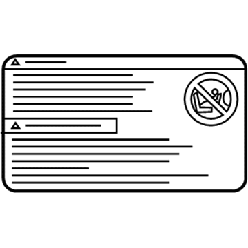 Chevy 15116388 Air Bag Label