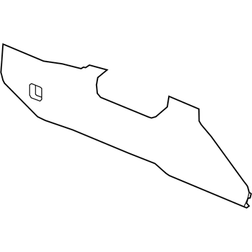 GM 84505566 Side Trim, Black, Front Passenger Side 84505566 GM Side Trim, Black, Front Passenger Side Illustration 1 of 1