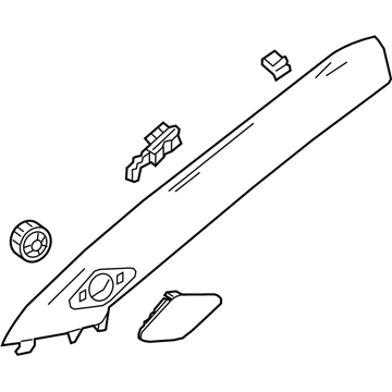 26229650 GM Windshield Pillar Trim, Titanium, Passenger Side Illustration 1 of 1