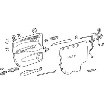 GM 22926512 Door Trim Panel 22926512 GM Door Trim Panel Illustration 1 of 1