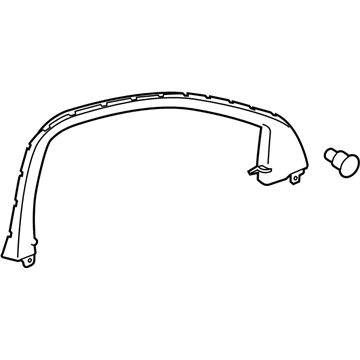 GM 20910247 Upper Trim, Front Passenger Side 20910247 GM Upper Trim, Front Passenger Side Illustration 1 of 1