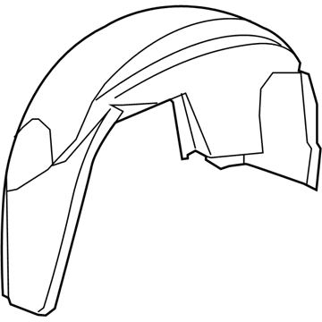GM 22817687 Wheelhouse Liner, Rear Passenger Side 22817687 GM Wheelhouse Liner, Rear Passenger Side Illustration 1 of 1