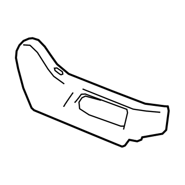 GM 84799836 Outer Finish Panel, Black, Front Passenger Side 84799836 GM Outer Finish Panel, Black, Front Passenger Side Illustration 1 of 1
