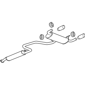 GM 25923022 Muffler & Pipe 25923022 GM Muffler & Pipe Illustration 1 of 1