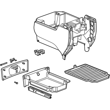 85070943 GM Compartment Assembly-Front Floor Console (W/Panel) Jet Black Illustration 1 of 1