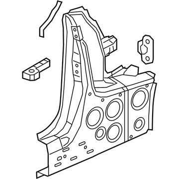 GM 13418864 Lock Pillar Reinforcement, Center Driver Side 13418864 GM Lock Pillar Reinforcement, Center Driver Side Illustration 1 of 1