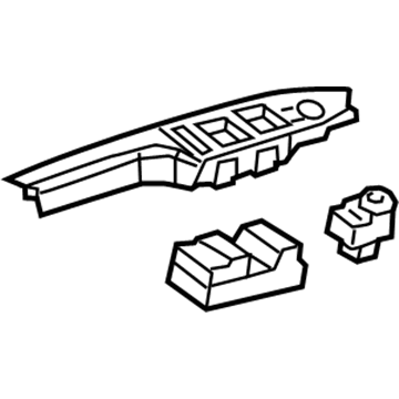 GM 23174973 Switch Bezel, Black, Front Passenger Side 23174973 GM Switch Bezel, Black, Front Passenger Side Illustration 1 of 1