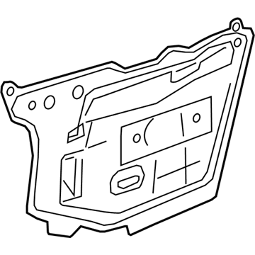 GM 23374483 Water Deflector, Front Driver Side 23374483 GM Water Deflector, Front Driver Side Illustration 1 of 1