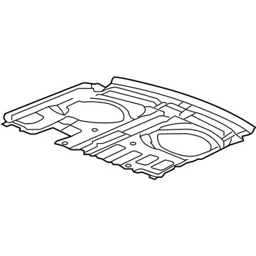 GM 23382027 Package Tray Panel, Rear 23382027 GM Package Tray Panel, Rear Illustration 1 of 1