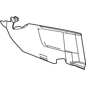 GM 22889874 Console Panel, Black, Front Passenger Side 22889874 GM Console Panel, Black, Front Passenger Side Illustration 1 of 1