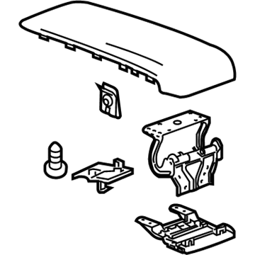 22941300 GM Armrest, Brownstone, Front Illustration 1 of 1