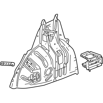 GM 42758683 Inner Wheelhouse, Rear Driver Side 42758683 GM Inner Wheelhouse, Rear Driver Side Illustration 1 of 1