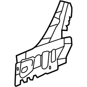 GM 25984658 Lower Extension, Rear Inner Passenger Side 25984658 GM Lower Extension, Rear Inner Passenger Side Illustration 1 of 1