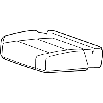 84550000 GM Seat Cover, Black, Rear Illustration 1 of 1