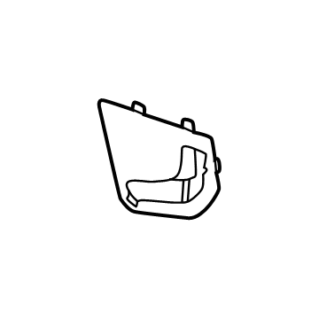 GM 86791433 Seat Belt Bezel, Black, Rear Passenger Side 86791433 GM Seat Belt Bezel, Black, Rear Passenger Side Illustration 1 of 1