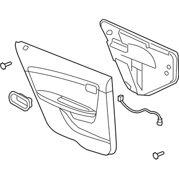 GM 20833587 Door Trim Panel, Rear Driver Side 20833587 GM Door Trim Panel, Rear Driver Side Illustration 1 of 1