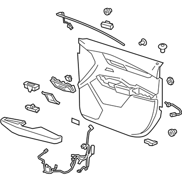 GM 84678682 Door Trim Panel, Titanium, Front Passenger Side 84678682 GM Door Trim Panel, Titanium, Front Passenger Side Illustration 1 of 1