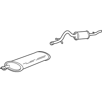 GM 10290317 Muffler & Pipe 10290317 GM Muffler & Pipe Illustration 1 of 1