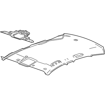 GM 23187166 Headliner, Black 23187166 GM Headliner, Black Illustration 1 of 1