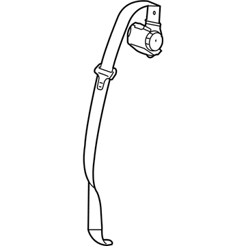 GM 19177163 Lap & Shoulder Belt, Gray 19177163 GM Lap & Shoulder Belt, Gray Illustration 1 of 1