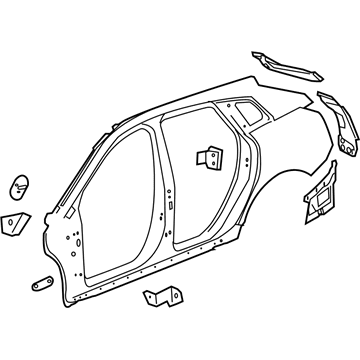 GM 23211645 Uniside Panel, Outer Driver Side 23211645 GM Uniside Panel, Outer Driver Side Illustration 1 of 1