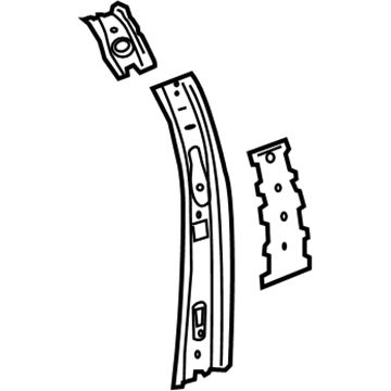 GM 20917974 Inner Center Pillar, Driver Side 20917974 GM Inner Center Pillar, Driver Side Illustration 1 of 1