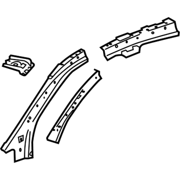 GM 20917373 Inner Windshield Pillar, Passenger Side 20917373 GM Inner Windshield Pillar, Passenger Side Illustration 1 of 1