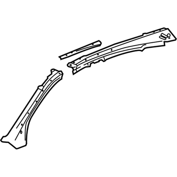 22889491 GM Windshield Pillar Reinforcement, Driver Side Illustration 1 of 1