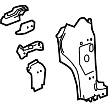 GM 23489122 Hinge Pillar Reinforcement, Rear Outer Driver Side 23489122 GM Hinge Pillar Reinforcement, Rear Outer Driver Side Illustration 1 of 1
