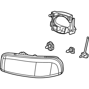 15218078 GM Headlamp Assembly, Passenger Side Illustration 1 of 1