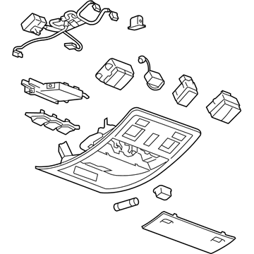 GM 22780449 Roof Console 22780449 GM Roof Console Illustration 1 of 1