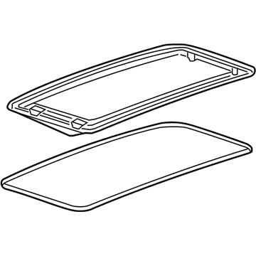 Cadillac 23458155 Sunroof Glass