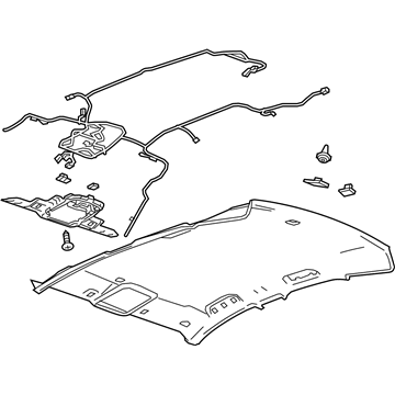 GM 84173146 Headliner, Black 84173146 GM Headliner, Black Illustration 1 of 1