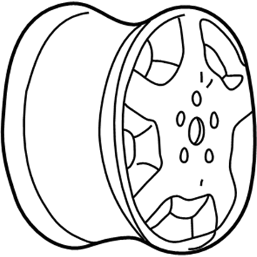 GM 9591907 Wheel, Alloy, Silver 9591907 GM Wheel, Alloy, Silver Illustration 1 of 1