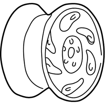 GM 9592241 Wheel, Alloy 9592241 GM Wheel, Alloy Illustration 1 of 1