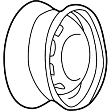 GM 9592439 Wheel, Steel 9592439 GM Wheel, Steel Illustration 1 of 1