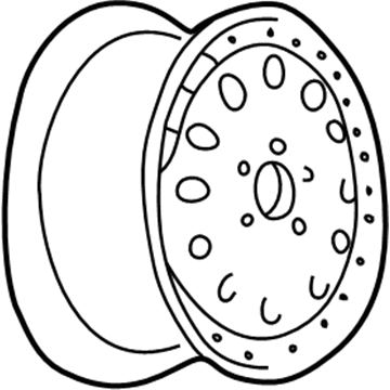 GM 12360014 Wheel, Alloy 12360014 GM Wheel, Alloy Illustration 1 of 1
