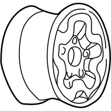 9592533 GM Wheel, Alloy, Gray Illustration 1 of 1