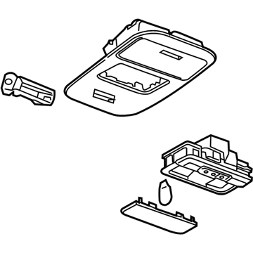 GM 23498238 Map Lamp Assembly 23498238 GM Map Lamp Assembly Illustration 1 of 1