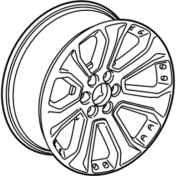 GM 84346100 Wheel, Alloy 84346100 GM Wheel, Alloy Illustration 1 of 1