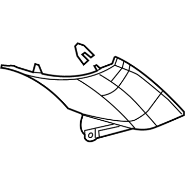 GM 20793981 Corner Trim, Gray, Driver Side 20793981 GM Corner Trim, Gray, Driver Side Illustration 1 of 1