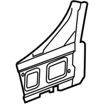 GM 23348267 Lower Pillar Reinforcement, Rear Inner Passenger Side 23348267 GM Lower Pillar Reinforcement, Rear Inner Passenger Side Illustration 1 of 1