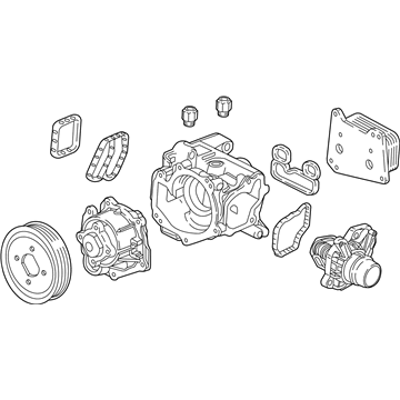 GM 55492937 Oil Cooler Assembly 55492937 GM Oil Cooler Assembly Illustration 1 of 1
