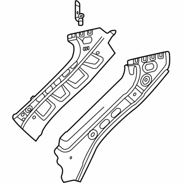 GM 84523991 Rail Extension, Front Passenger Side 84523991 GM Rail Extension, Front Passenger Side Illustration 1 of 1