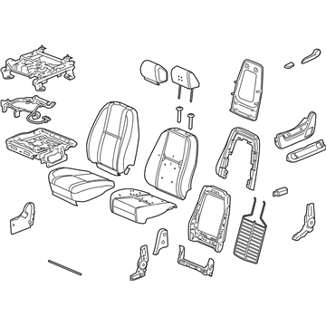 GM 25826233 Seat Assembly, Titanium, Driver Side 25826233 GM Seat Assembly, Titanium, Driver Side Illustration 1 of 1