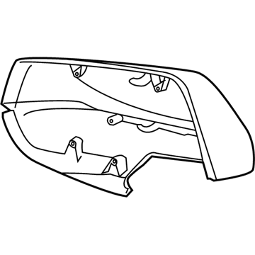 GM 23497700 Mirror Cover, Rear Passenger Side 23497700 GM Mirror Cover, Rear Passenger Side Illustration 1 of 1