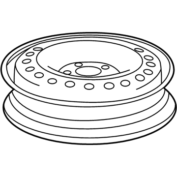 GM 13235015 Spare Wheel, Front Rear 13235015 GM Spare Wheel, Front Rear Illustration 1 of 1