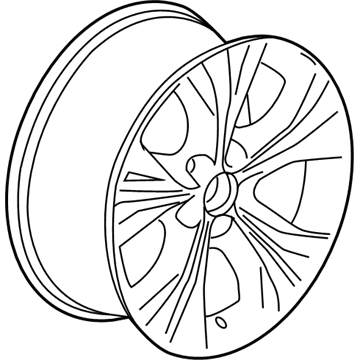 GM 23105066 Wheel, Alloy, Rear 23105066 GM Wheel, Alloy, Rear Illustration 1 of 1